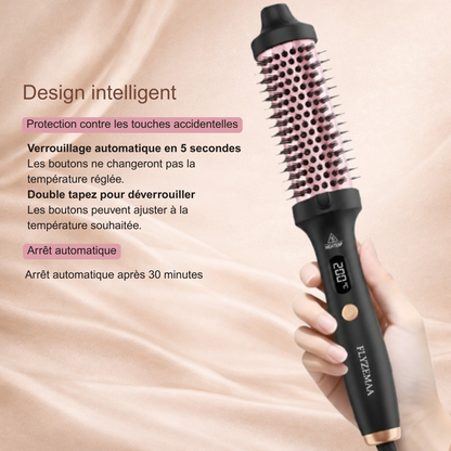Brosse Thermique pour Boucles Naturelles. FLYZEMAA