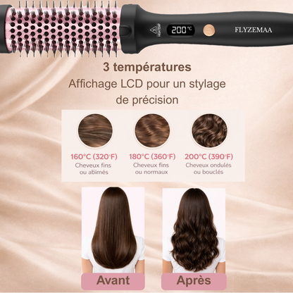 Brosse Thermique pour Boucles Naturelles. FLYZEMAA